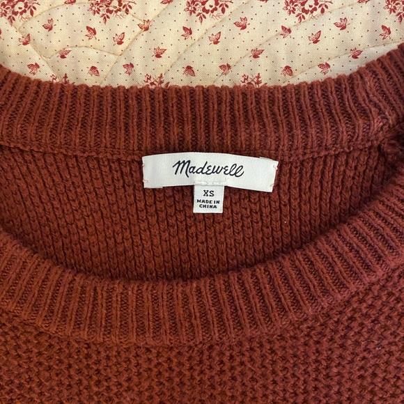 Madewell Open-back Maroon Sweater - Picture 3 of 4